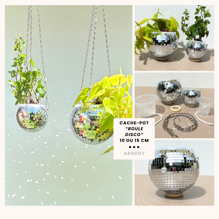 Cache-pot "Boule Disco"