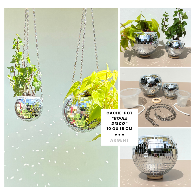 Cache-pot "Boule Disco"