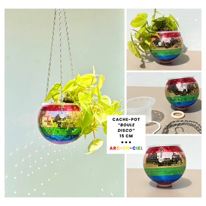 Cache-pot &quot;Boule Disco&quot;