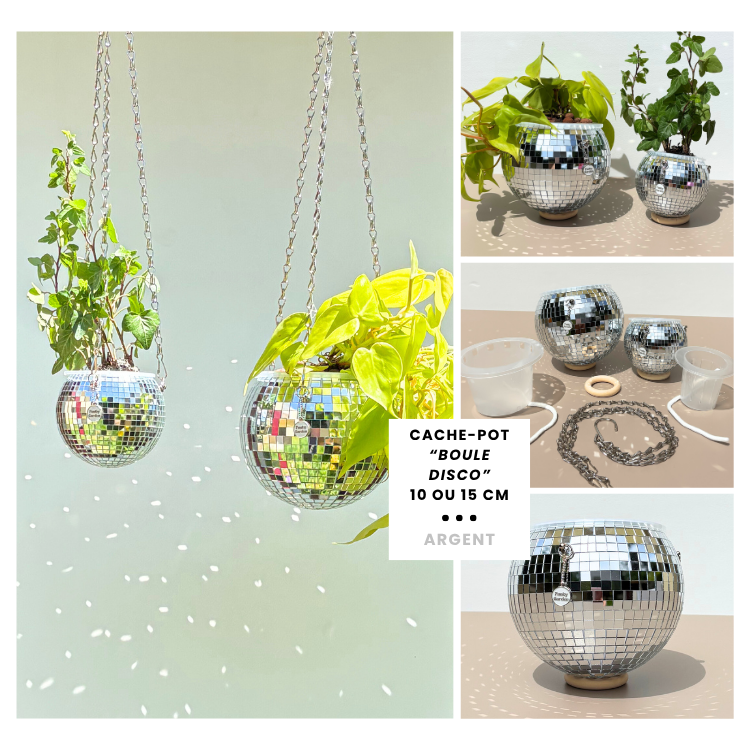 Cache-pot &quot;Boule Disco&quot;