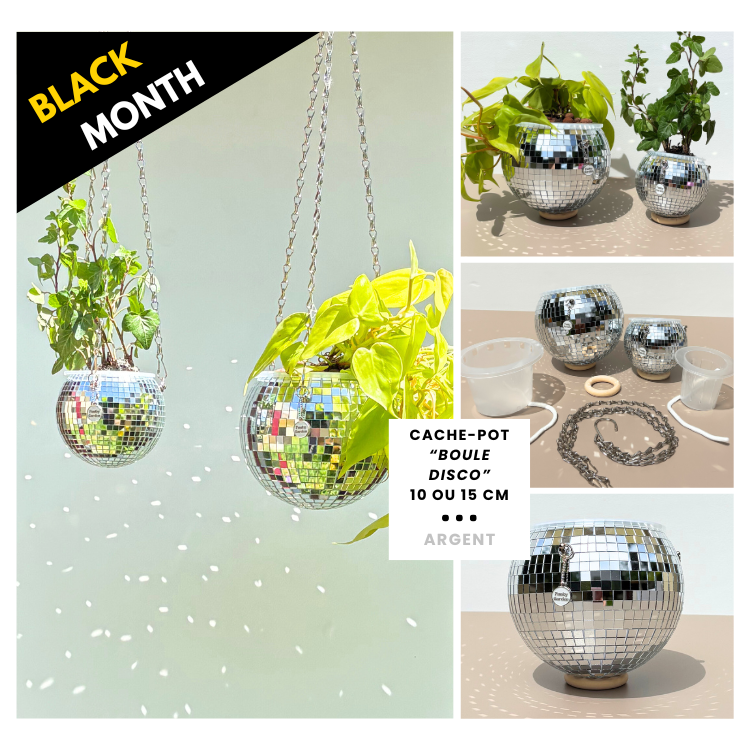 Cache-pot "Boule Disco"