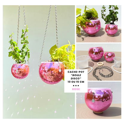 Cache-pot &quot;Boule Disco&quot;
