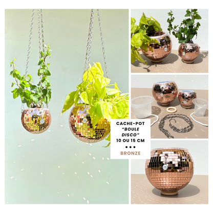 Cache-pot &quot;Boule Disco&quot;