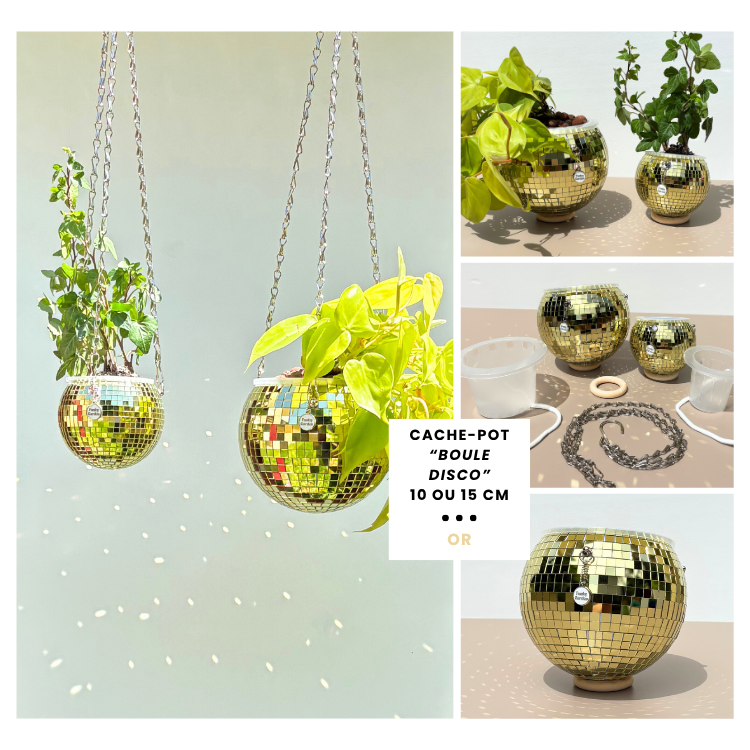 Cache-pot &quot;Boule Disco&quot;