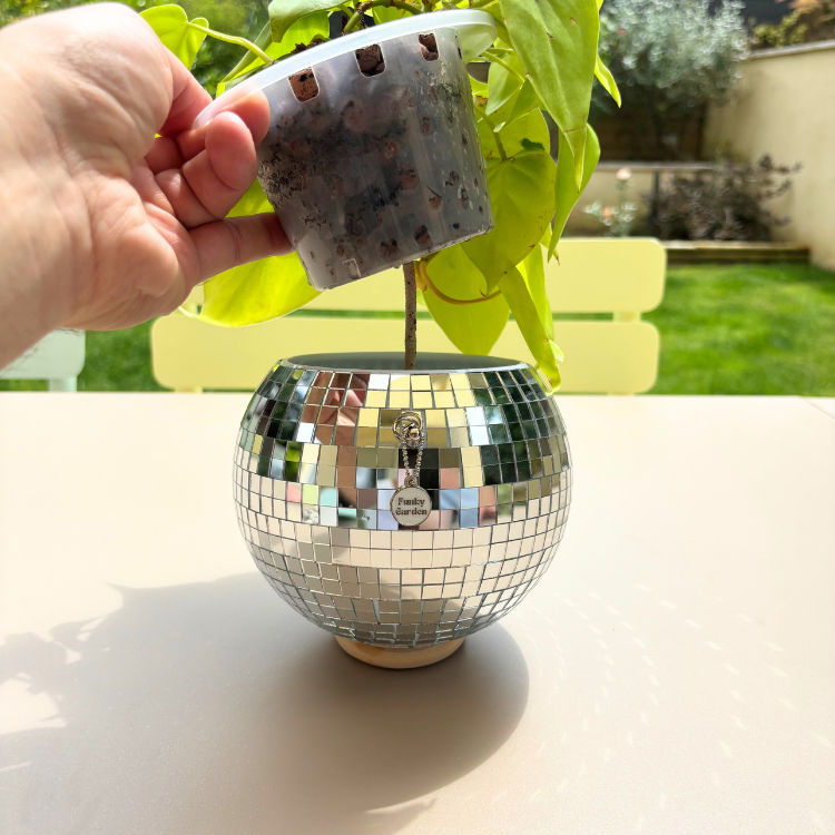 Cache-pot &quot;Boule Disco&quot;